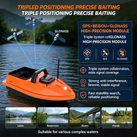 Bateau de pêche intelligent sans fil V805GPS avec 24 points de balisage, capteur de température, LED, verrouillage d'ancre et fonction de libération d'appâts pour les passionnés de pêche à la carpe