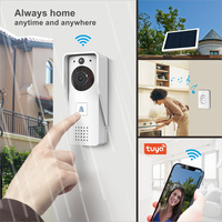 Caméra de sécurité extérieure solaire 2MP Caméra d'interphone téléphonique 1080P Sonnette vidéo intelligente Wifi