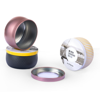 Boîte en métal ronde pour bougies, emballage cadeau d'usine, boîte personnalisée pour savon et bougies avec couvercles, boîte en métal pour baume solide