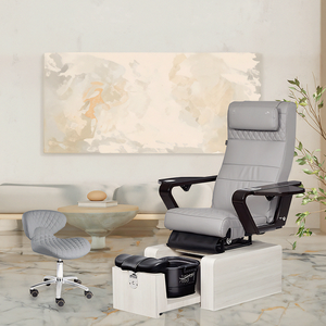 Lederen Spa Tech <span class=keywords><strong>Pedicure</strong></span> Stoel Technicus Kruk Tillen Roterende Draagbare <span class=keywords><strong>Pedicure</strong></span> Kruk Stoel - Product Image 4