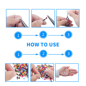 15-Compartment Glass Seed <b>Beads</b> 15 Colors Mixed DIY Jewelry Making Kit Bracelet Tools With Clasps And Wire Cutter - Product Image 3
