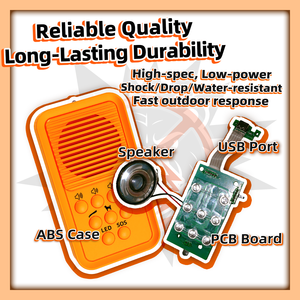 Appareil de répulsion d'animaux à effets sonores forts en extérieur, enregistreur, LED RVB, machine de sécurité pour ours, cerfs, écureuils, pour le <span class=keywords><strong>camping</strong></span>, la randonnée - Product Image 3