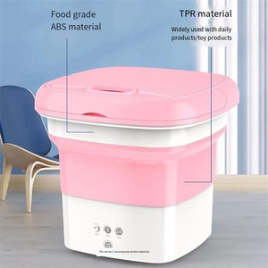 D 4.5L Precio barato Semiautomático de carga superior Mini lavadora Rosa portátil de carga superior - Product Image 3