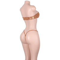 Tenue de danse exotique sirène à écailles métalliques, chaîne de strass pour strip-tease, rave, pole dance, clubwear, vêtements de performance