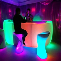 Barra Luminosa RGB de Alta Gama, Geométrica, Estilo Europeo Moderno, Material Acrílico, Muebles de Sofá para Discoteca, Control Remoto Inalámbrico/Táctil