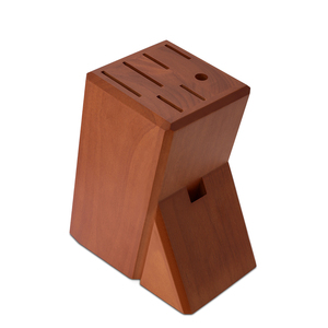 Bloc de couteaux de rangement en bois de qualité supérieure moderne 8 trous porte-<span class=keywords><strong>couteau</strong></span> en bois de caoutchouc ensembles de couteaux de cuisine Base - Product Image 1