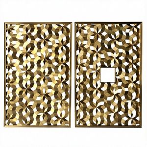 Majestic Modern Wave 304 316, Mampara de Acero Inoxidable Translúcida Impermeable para Habitaciones, Diseño Personalizable, Deslizante/Móvil - Product Image 1