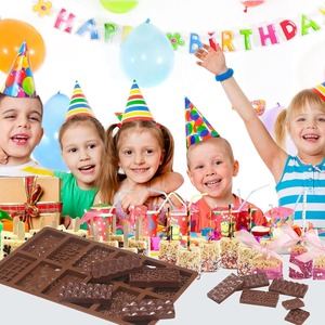 2Pcs <b>Mini</b> Silicone <b>Chocolate</b> Bar Mold Break Apart Non-stick Small <b>Chocolate</b> Candy Bar Molds Wax Melt Molds for <b>Chocolate</b> Bar - Product Image 6