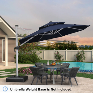 Paraguas de <span class=keywords><strong>patio</strong></span> al aire libre en voladizo colgante moderno de <span class=keywords><strong>11</strong></span> pies, precio de fábrica, impermeable, plegable para uso en <span class=keywords><strong>patio</strong></span>, hotel, Parque - Product Image 2