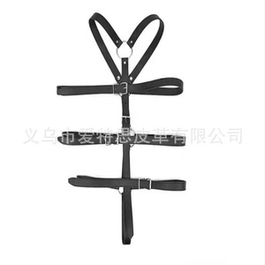 <b>Leather</b> Bondage Restraint <b>Bodysuit</b> Black Women Sexual Bondage Adult Toy - Product Image 4