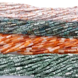 4x13mm dikdörtgen doğal Howlite afrika turkuaz taş DIY takı dağınık boncuklar bilezikler küpe yapımı