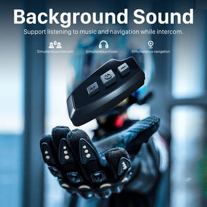 2 piezas Fodsports FX10C motocicleta comunicador intercomunicador persona infinita casco auriculares intercomunicador para motociclistas esquiadores - Product Image 5