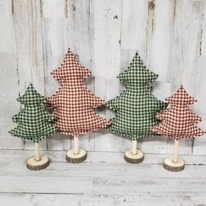 Kid <strong>Christmas</strong> Gifts Wholesale Farmhouse <strong>Christmas</strong> <strong>Decorations</strong> <strong>Red</strong> <strong>and</strong> <strong>Green</strong> Plaid Fabric <strong>Christmas</strong> Trees - Product Image 2