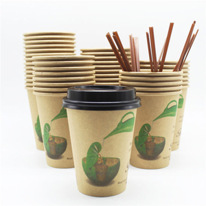 100% Biodegradable Coffee Tea Cold Hot Drinks Takeaway Disposable Paper Cup