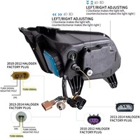 Phares HETOP Mustang 2010-2014, mise à niveau des phares LED de voiture, DRL Plug and Play, accessoires de phares avant, phare pour Ford