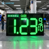 Module de changement de prix LED numérique extérieur personnalisé pour station-service, armoire métallique robuste, panneau d'affichage des prix de carburant