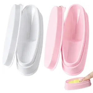 Conteneur portable ergonomique réutilisable pour poudre à ongles, plateaux de manucure française DIY, accessoire de manucure - Product Image 1