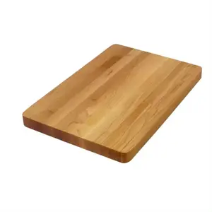 Tabla de cortar reversible de grano con borde de madera de arce con forma