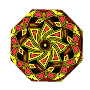 Paraguas Ankara con estampado africano de nuevo diseño, paraguas recto Kente abierto semiautomático con <span class=keywords><strong>mango</strong></span> de madera - Product Image 5