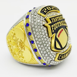 2025 Fantasy Football Ring Personnalisation Usine Blanc, Exquis & Unique Alliage Mode Design Géométrique - Product Image 2