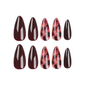Fournisseur en gros Faux <span class=keywords><strong>ongles</strong></span> pointus marron foncé <span class=keywords><strong>Ongles</strong></span> à colle texturés craquelés <span class=keywords><strong>rouges</strong></span> <span class=keywords><strong>et</strong></span> <span class=keywords><strong>noirs</strong></span> <span class=keywords><strong>Ongles</strong></span> artificiels lisses monochromes - Product Image 5