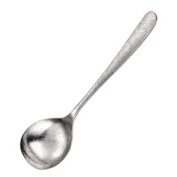 Lange steel soeplepel van puur titanium, geschikt voor hete potten, GR1 FDA-gekeurd, gesmeed, voor restaurants, huishoudens, op maat gemaakte OEM, groothandel