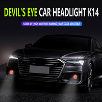 DIY APP Control 12-24V 5W 3.5 Inch Led Devil's Eye Fog Round Light pour Voitures Motos