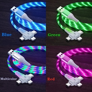USB 3.1 LED Ánh Sáng Sáng Loại C Micro 3A Nhanh Chóng Sạc Dữ Liệu Dây Cáp Cho iPhone 11/12/13/14 Pro Max Oppo-Nylon Bền - Product Image 5