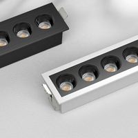 Mini spot encastré linéaire 3030, 6000K, aluminium, LED moderne, CRI élevé, dimmable, IP40, angle de faisceau 120°, UGR 10-19, haute efficacité