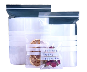 Manufacturer Customization Food Grade LDPE Plastic Zipper Bags with White Writable Block Gravure Printing Surface Handling - Product Image 1