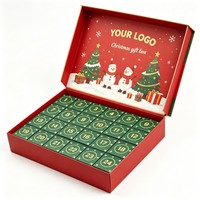 Günstiger Großhandel Luxuriöser Weihnachts-Adventskalender mit 12 oder 24 Tagen, Karton-Schubladen-Geschenkbox für Pralinen, Individuell Anpassbar