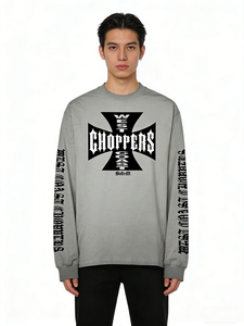 Ropa para Hombre, Camiseta de Manga Larga con Estampado Artístico, Camiseta de Manga Corta con Efecto Desgastado, Camiseta Deportiva de Manga Larga de Secado Rápido - Product Image 1