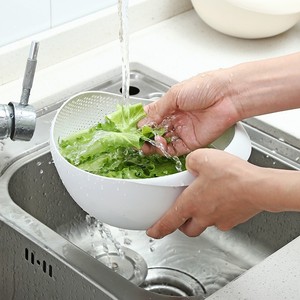 ตะกร้ากรองผักผลไม้เอนกประสงค์ ทานิ หยิง สีขาว ตะแกรงล้างข้าวสำหรับครัว - Product Image 2