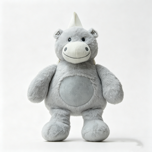 Peluche hippopotame personnalisée, Hippopotame en peluche, Peluche hippopotame grise, Peluche hippopotame à suspendre, Animal en peluche hippopotame - Product Image 5