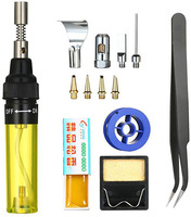 Kit de fer à souder au gaz butane sans fil avec plusieurs embouts, torche de soudage portable pour la réparation électronique
