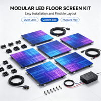 Écran LED de piste de danse 4K étanche, couleur intégrale, facile à assembler, Adobe RGB 90%, lisible en plein soleil, garantie 2 ans, sol mobile