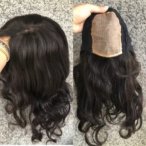 LONGFOR, venta al por mayor, tupé de cabello humano con cutícula virgen, peluca de aspecto Natural <span class=keywords><strong>para</strong></span> mujeres, Peluca de <span class=keywords><strong>quimio</strong></span>, peluca de pelo Base de seda - Product Image 2