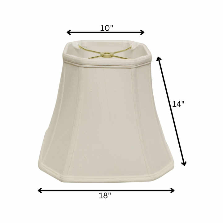 HMS 18\" White Slanted Square Bell Monay Shantung Lampshade Elegant Lamp Covers & Shades