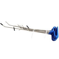HTL 10 pièces de tiges de réparation de bosses sans peinture en acier à haute teneur en carbone pour outils de réparation de bosses, kit de débosselage de voiture, ajustement universel