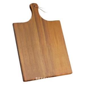 Tabla de cortar de madera de acacia con asa, rectangular, para servir pizza y queso. - Product Image 1