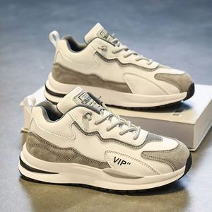 Men's 2025 Spring New Style <strong>Athletic</strong> Shoes Casual Leather Thick-Soled <strong>Runners</strong> Comfortable Anti-Slip Anti-Slippery Barefoot - Product Image 3