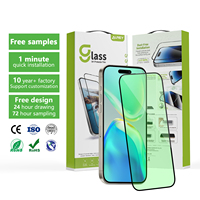 Protection d'écran en verre pour téléphone anti-lumière bleue certifiée Allemagne 9H 2.5D incassable pour iPhone 16 15 14 13 12 11 Pro Max