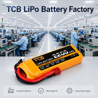 Batterie Lipo TCB RC 2S 3S 4S 5S 6S 7.4V 11.1V 14.8V 18.5V 22.2V 30C-120C à décharge rapide pour drone FPV, quadricoptère et avion à voilure fixe