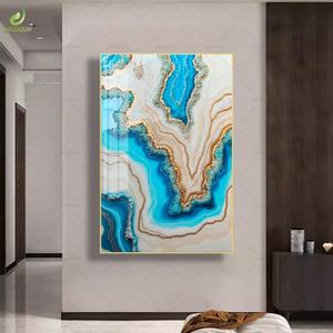 Pintura en Lienzo de Diseño Moderno HD de Lujo en Azul Claro, el Mejor Producto, Arte Abstracto para Pared, Diseño Más Creativo - Product Image 3