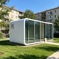 Maison préfabriquée de luxe détachable de 20 pieds et 40 pieds, type Apple Cabin, capsule spatiale, conteneur habitable, taille personnalisée, avec design sur mesure