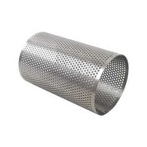 5 25 50 100 150 Micron Ss Perforated Round Filter Mesh Perforated Tube