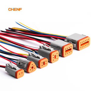 CHENF Maßgefertigter Auto-Kabelbaum Automobil-Deutsch-Steckverbinder <span class=keywords><strong>2</strong></span> 3 4 6 8 12 Pin Automotive Verkabelung Kabelbaum DT Auto-Steckverbinder - Product Image 5