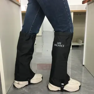 WOQI-Correa de pie personalizada de TPU, ajustable, Oxford, botas de nieve impermeables, polainas de pierna para senderismo y caza