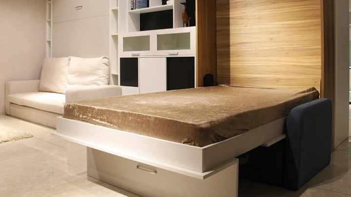 Space-saving Murphy Bed with Sofa Wall - Shglory Hardware