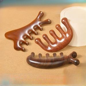 أداة تدليك خشبية للشعر، مشط للعلاج بالوخز بالإبر على خطوط الطاقة، مضاد لتساقط الشعر، بلون طبيعي - Product Image 5